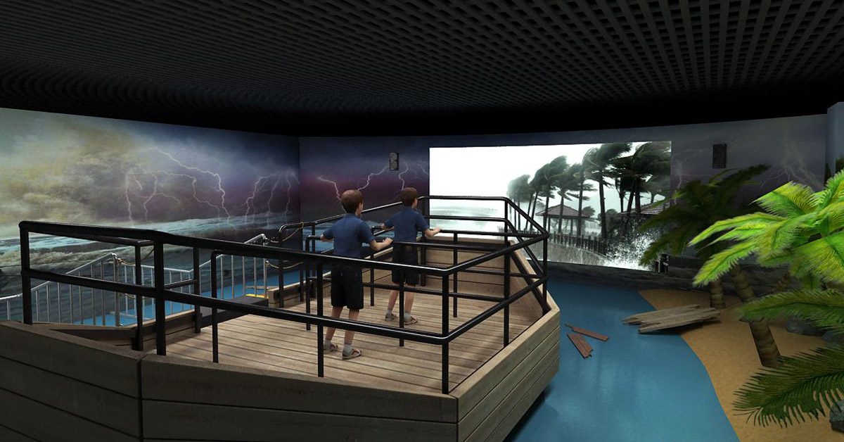 康保环幕影院模拟台风及暴风雨设备