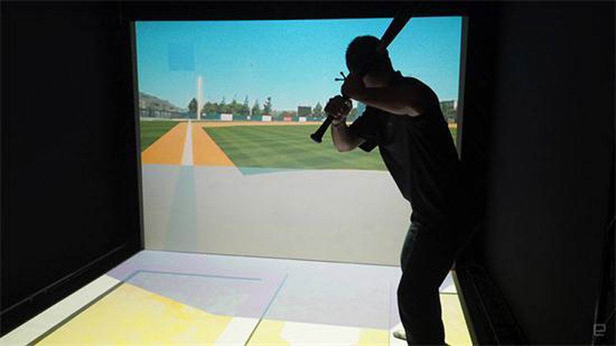 古交环幕影院虚拟棒球投掷体验